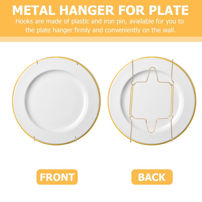 Healeved Invisible Plate Hanger Wall Plate Hanger: 4pcs Stainless Steel