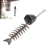 Fishbone Wind Chimes Relaxation Sound Beautiful Melody Iron Hanging Ornament