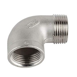 Elbow 90 Degrees Bent Stainless Steel Thread Pipe Connector with Male x Female Screwed Fitting