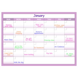 Large Dry Erase Calendar - Undated 1 Month Wall Calendar, 40" x 28" Erasable & Reusable Laminated Wall Calendar, Dry Erase Calendar for Wall