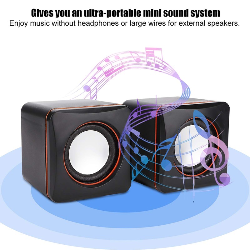 Speaker, 3.5mm Stereo Compact Computer Speaker Style Mini for Computer