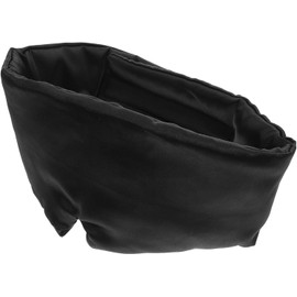 Abaodam Antifaz para Dormir de Seda Sintética y Refrescante Diseño Envolvente Opaco Talla Larga para Adolescentes y Adultos Color Negro Adecuado para Viajes y Sueño Reparador