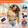 SEOIMU No Buckle Elastic Belts for Women, Comfortable Stretch Belts