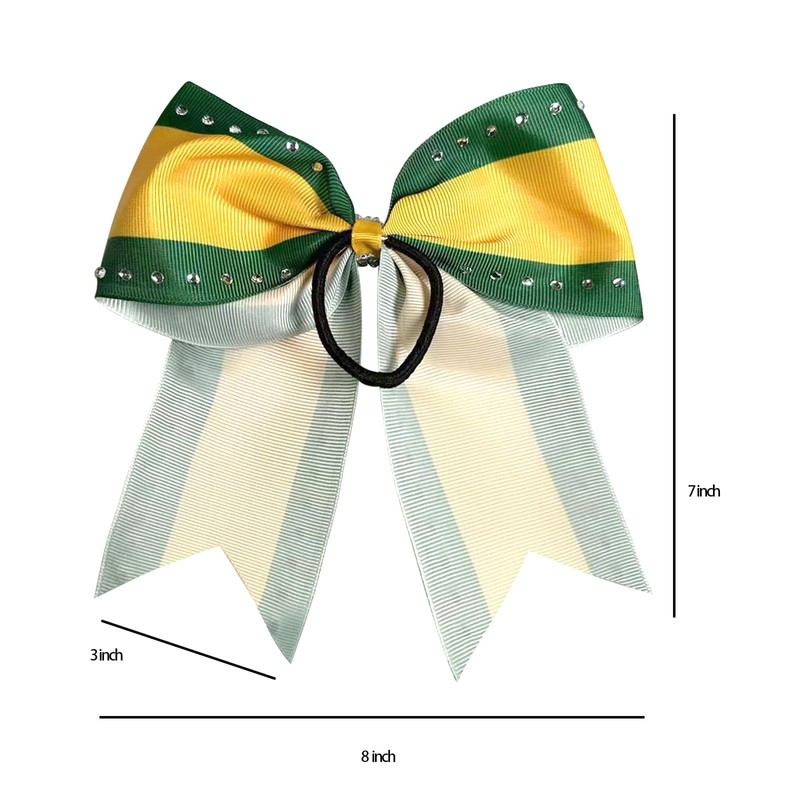 Cheerleader Bows 8 Inch Comb Color Cheerleader Ponytail Holder with