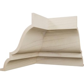 2 1/4"P x 3 1/8"H WM49 Americraft Solid Hardwood Stain Grade MiterLink Crown Moulding Inside Corner, Maple (Matches Moulding MLDW01X04WM49MA)