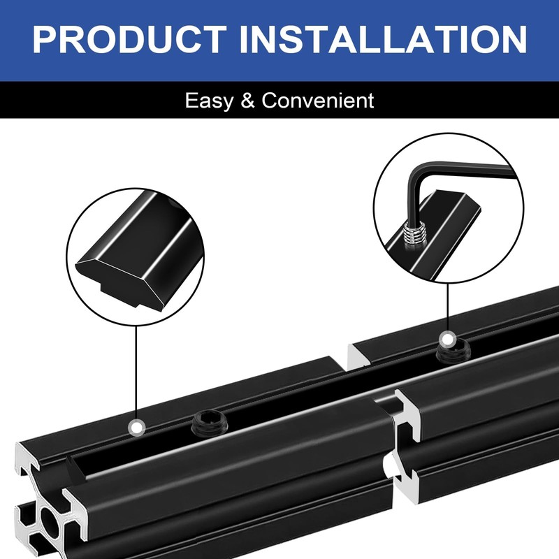 iMetrx 24pcs 2020 Staight Connector Corner Bracket Joint Plate 2020
