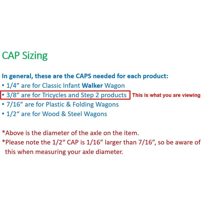 Quadrapoint Hub Caps for Bike/TRIKES Compatible with Popular Red Wagon