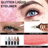 Ingzy Flüssiger Eyeliner mit Glitzer, Metallic-Eyeliner, glitzernd, weiß, silberfarben, goldfarben,