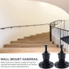 DOITOOL 2 Pcs Stair Railing Brackets Black Handrail Bracket Iron