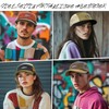Clakllie Flat Brim Embroider Baseball Cap for Men Women Cotton