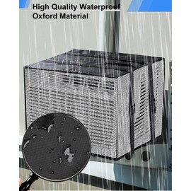 Mesh Window AC Cover, U-Shape Air Conditioner Outdoor Unit Cover, Dustproof Waterproof with Drip Cushion, Reduce Noise (25.5W x 20.5D x 18H)