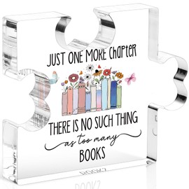 Funnli Book Lovers Gifts, Funny Bookish Gifts Acrylic Plaque, Gifts for Book Lover Readers Librarian Bookworms Teacher Student Her Best Friends, Book Lovers Appreciation Desk Decor Gifts