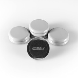 Super Sliders 2 1/2" Round Reusable Furniture Sliders for Carpet - Effortless Moving and Surface Protection, Gray (8 Pack)