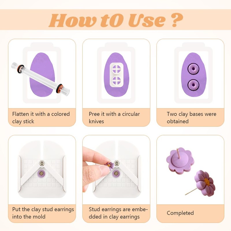 Stud Post Embedding Tools, Clay Earring Tools, DIY Jewelry Sculpting,