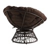 OSP Home Furnishings Wicker Papasan Chair with 360-Degree Swivel, Brown