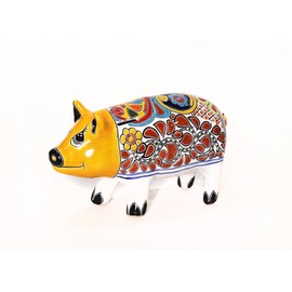 Tierra Fina Talavera Piggy Bank - 6.50" H x 4" W x 11.50" L