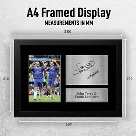 HWC Trading FR A4 John Terry & Frank Lampard Gifts Printed Signed Autograph Picture for Football Fans and Supporters - A4 Framed