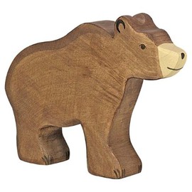 Holztiger Brown Bear Toy Figure