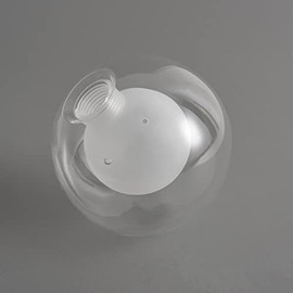 Pantalla de cristal de repuesto de iluminación de 4 pulgadas, cubierta de cúpula de vidrio blanco lechoso, globo redondo, ajuste de 0.8 pulgadas para reemplazo de bombilla G9 (transparente y blanco)