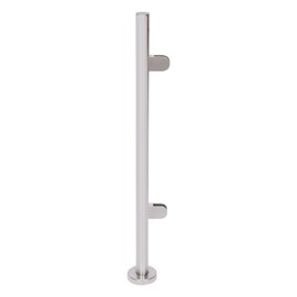Glass Railing Post 304 Stainless Steel Glass Balustrade Railing Post Glass Railing Handrail Post Glass Deck Railing System Glass Fence Pole Garden Fencing(End Post/90CM)