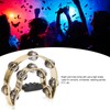 Double Row Hand Tambourine Metal Tambourine with Plating Bells Percussion