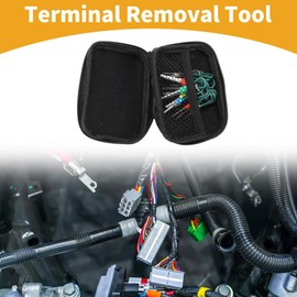 Partuto 21 Pcs Key Shape Universal Terminal Removal Tool Assortment Kit Car Truck Motorcycle Boat Wire Connector Terminal Pin Extractor Kit Green