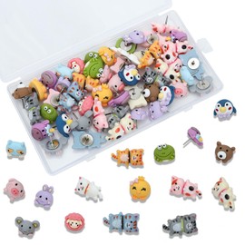 SUBANG 50 Pieces Animal Push Pins for Cork Board Cat Push Pin Decorative Thumb Tacks Cute Push Pins for Photo Wall Feature Wall Map Bulletin Board Office Home