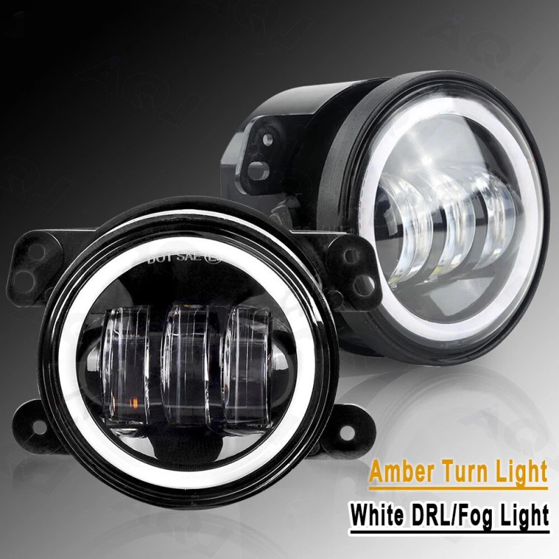 AQJ 4inch Round 60W LED Fog Lights Front Bumper For