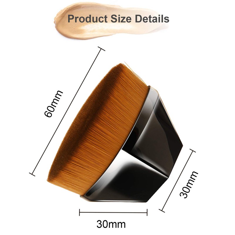 Endoto® Pack of 2 Foundation Brushes, Make-Up Brushes, Kabuki Flat