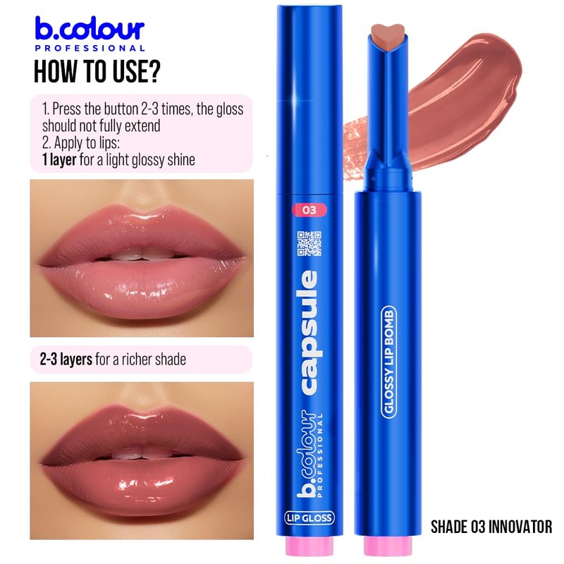 Automatic Lip Gloss / 03 Innovator, Pro Capsule, BC, 7Days,