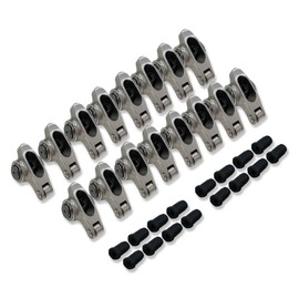 IMOOA 16pcs Roller Rocker Arms 1.6 Ratio 7/16" Stud For Chevy SBC 265 283 305 327 350 400 Stainless Steel