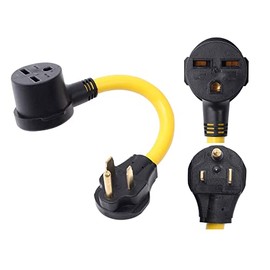 ONETAK NEMA 6-50P to 6-30R ETL Listed 240V 50 Amp 3 Prong Male Plug to 30 Amp 3 Prong Female Outlet Receptacle Generator Welder Dryer Power Cord Adapter