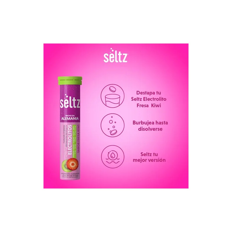 Electrolitos Eferv. 3 Pack Sabor Fresa Kiwi