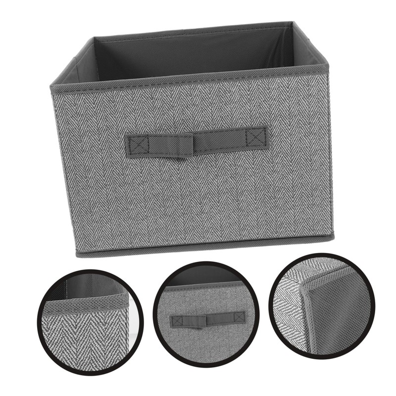 Ciieeo Square Sundries Storage Case Non Woven Fabric Organizer Bin