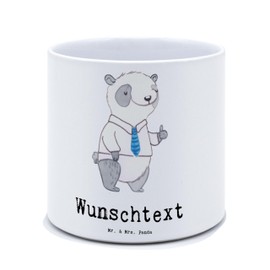 Mr. & Mrs. Panda Personalisierter XL Blumentopf Panda Großonkel - Personalisierte Geschenke, Geschenk, Personalisierter Kräutertopf, Danke,