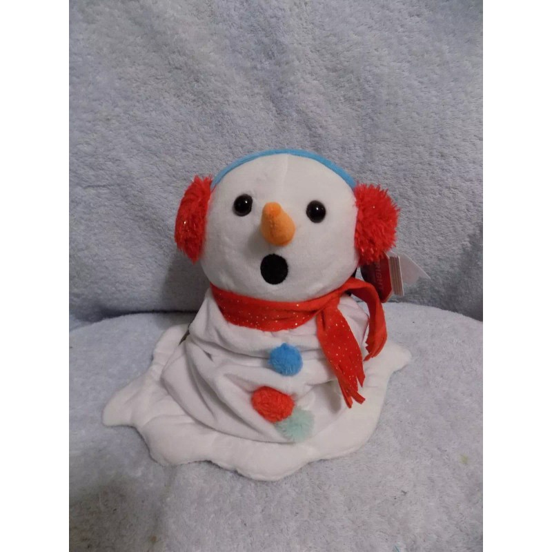 Animated Melting Plush Snowman Approx. 11"- 12" Tall Plays "