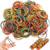 Pack of 500 Rubber Bands, 38 mm Colourful Rubber Rings,