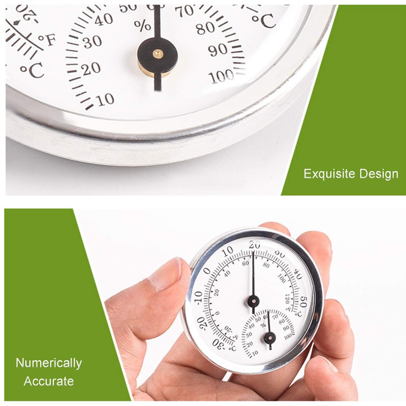 JeoPoom Thermo-Hygrometer, Thermometer Hygrometer Indoor Analogue, Room Thermometer and Humidity