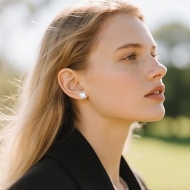 VONALA Tooth Earrings for Women 925 Sterling Silver Dental Earring Teeth Earrings Hypoallergenic Pink Jewelry Perfect Nurse's Day Gifts for Nurse Doctor