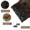 WECAN Clip in Hair Extension 20 Inch Ombre Blonde 6PCS