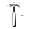 Big Horn 15153 8 Oz Mini Claw Hammer with Rubber