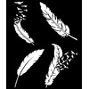 Feather Decal 4 Pack: Birds Flying from Feathers, Feathers Turning