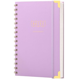 Yoment Lined Spiral Notebook Journal for Work 160 Pages Hardcover Spiral Notebook College Ruled A5 Small Spiral Notebook 5x7 Journaling Notebooks for Writing Note Taking School, Purple