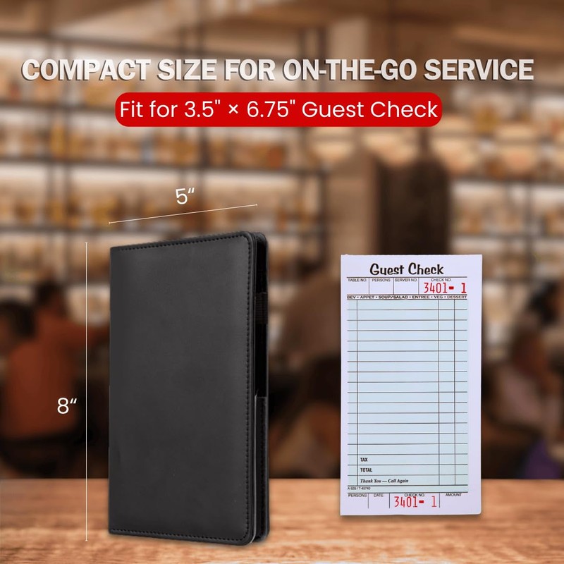 LINTRU Server Book, Reinforced & Durable Server Books for Waitress,