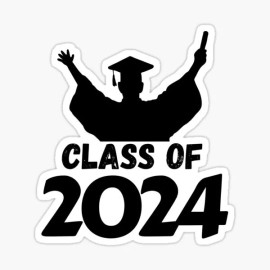 Modern Works class of 2024  graduate Vinyl  Sticker  cup Window Bumper Wall Laptop