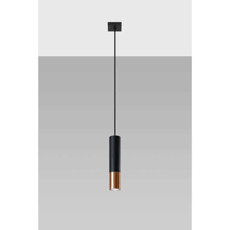 Sollux Loopez 1 Pendant Lamp Black Copper GU10 Dimmable 8
