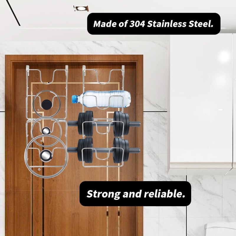 Pastlla 4 Tier Lid Organizer - No Drilling Wall Mounted