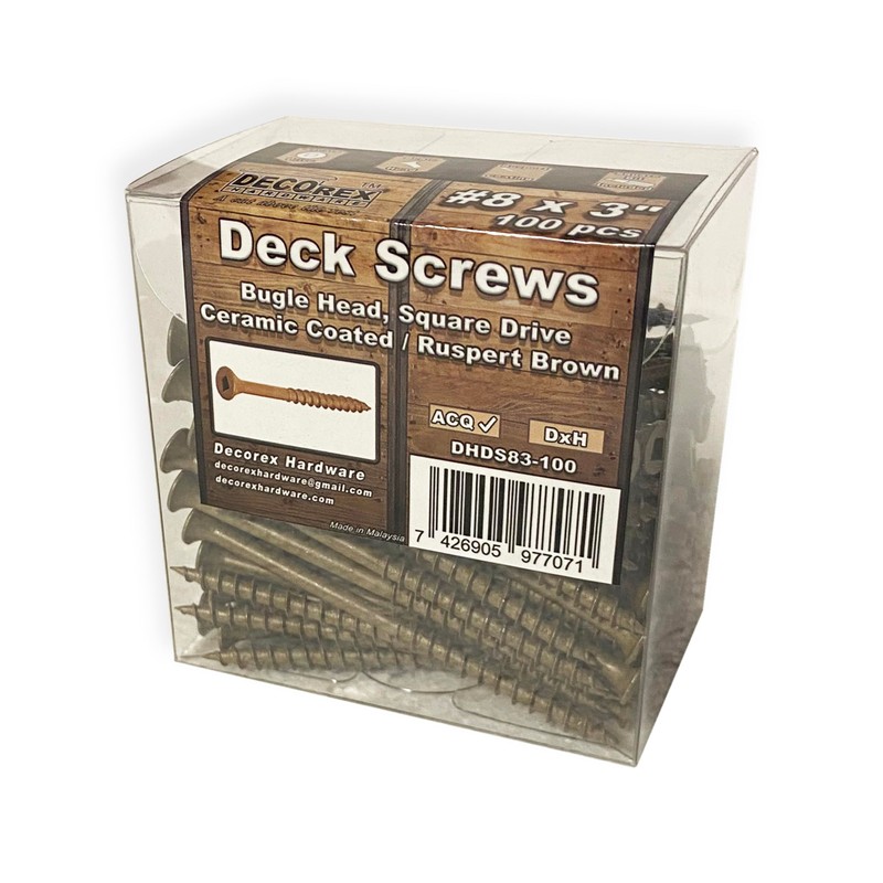 #8 x 3" Deck Screws | Square Drive | Bugle