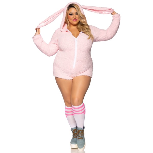 LEG AVENUE Women's Teddy Bear Costume Set, pink