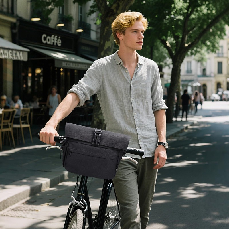 GXCROR Bicycle Handlebar Bag, 9 L, Bicycle Bag, Handlebar Bag,